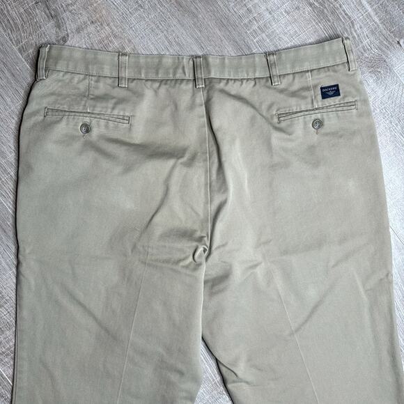 DOCKERS Khaki Flat Front Classic Fit Pants with Pockets Men’s - Picture 7 of 8